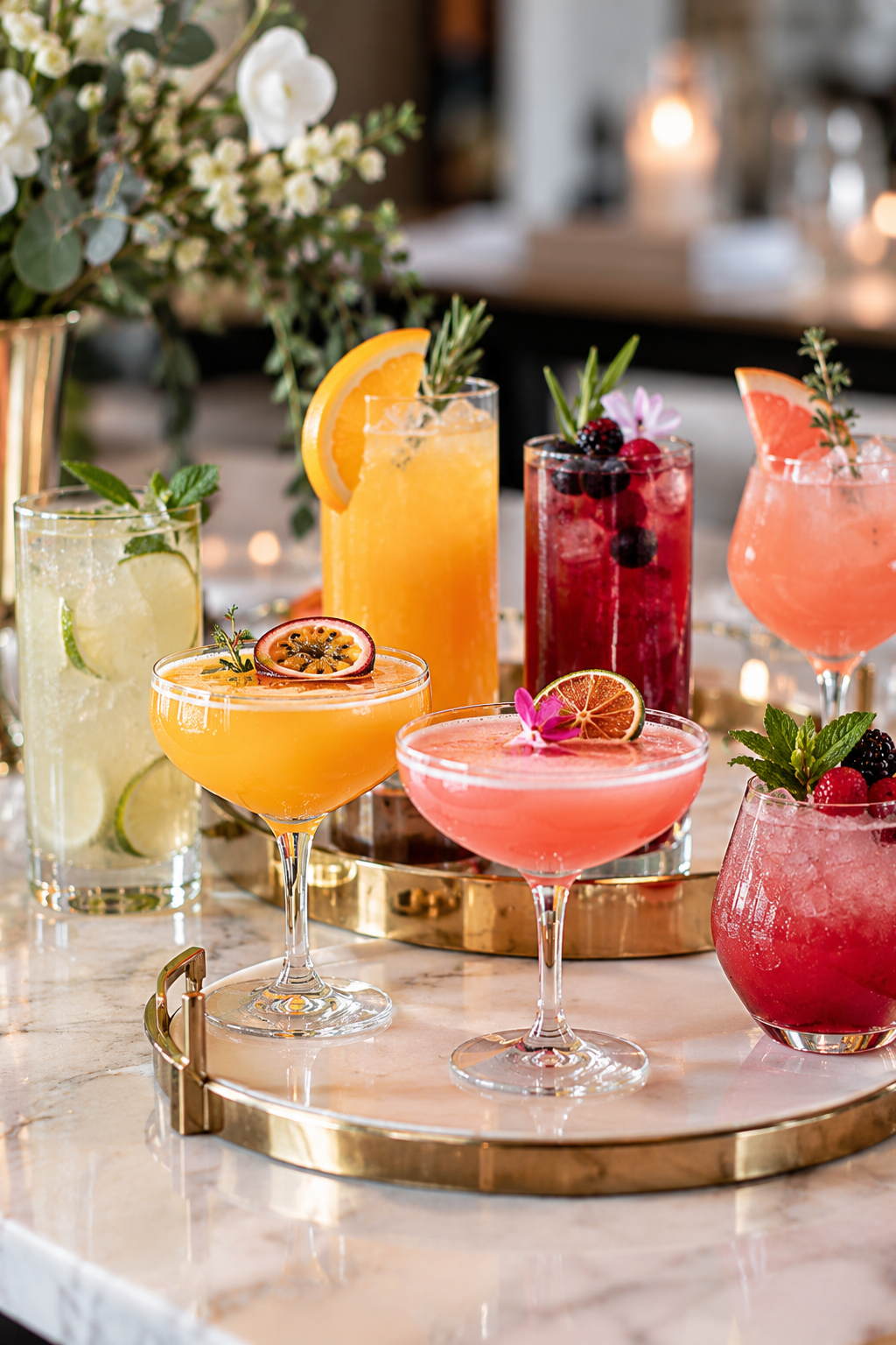 Elegant Citrus and Berry Cocktail Display